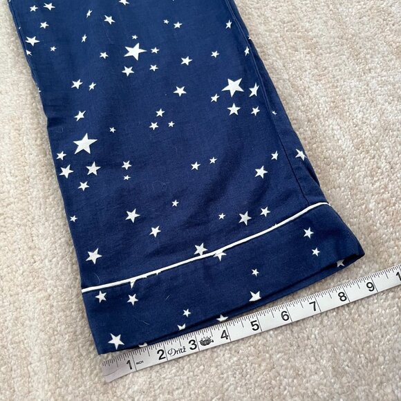 Victoria’s Secret Cotton Flannel Long Sleeve Blue Pajamas Set M Long - Picture 8 of 13